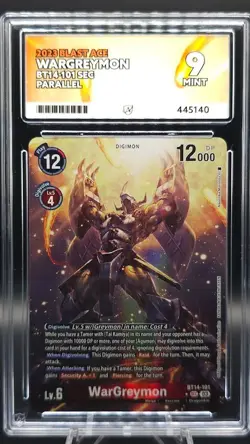 WarGreymon - BT14-101 SEC Parallel - ACE Grade 9 MINT - Digimon Card Game - Image 2