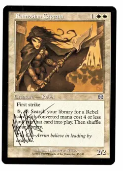 Magic MTG Card: Ramosian Captain Mercadian Masques SIGNED BY MATTHEW WILSON! NM - Image 1