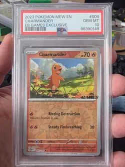 CHARMANDER 004/165 PSA 10 POKEMON 151 EB GAMES PROMO AUS POKEMON CARD ENGLISH - Image 1