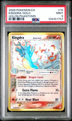 2006 POKEMON EX HOLON PHANTOMS #10 KINGDRA-HOLO PSA 9 - Image 1