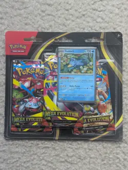 Pokemon TCG Mega Evolution 3 Pack Blister Golduck Sealed Booster Pack - Image 1