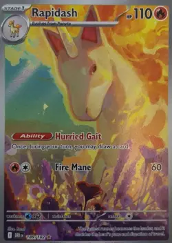 Rapidash 189/182 SV10: Destined Rivals Illustration Rare Pokemon TCG 2025 NM - Image 1