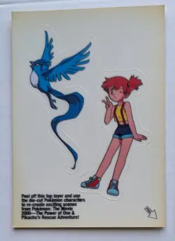 Topps Pokemon the Movie 2000 Sticker card: Misty & Articuno (2 of 10) - Image 1