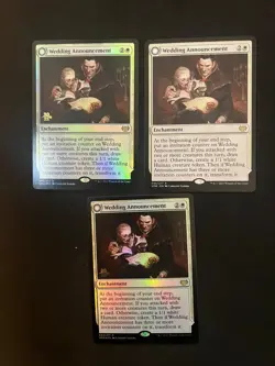 Wedding Announcement x3 #45 [Innistrad Crimson Vow] 2 foils/1 reg Magic MTG Card - Image 1