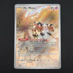 Pokemon TCG Card Mr Mime 179/165 S&V 151 Illustration Rare *English* - NM - Image 1
