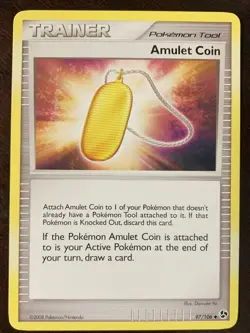 Amulet Coin 97/106 Pokemon UNCOMMON DP Great Encounters TRAINER Near Mint NEW x1 - Image 1