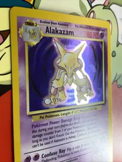 Pokemon Alakazam 1/102 WotC Base Set Unlimited Holo Rare LP/NM - Image 4
