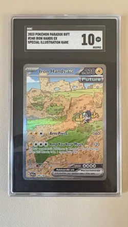Pokemon TCG Paradox Rift - Iron Hands EX 248/182 Special Art Rare Gem Mint 10 - Image 1