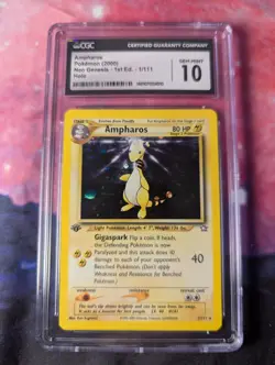 GEM MINT Holo Amphoros, CGC 10, 1st Edition Pokemon Neo Genesis (2000) - Image 1