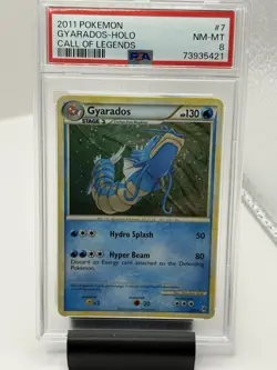2011 Pokemon Gyarados Holo Rare Call of Legends 7/95 PSA 8 NM-MT - Image 1