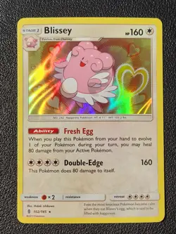 holo Blissey 102/145 Pokemon SM Guardians Rising rare LP - Image 1
