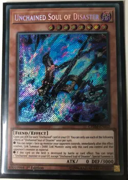 Yu-Gi-Oh! TCG Unchained Soul of Disaster CHIM-EN010 Secret Rare 1st Edition NM - Image 1