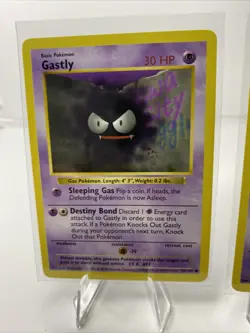 Pokemon 1999 Shadowless Base Set - Haunter & Gastly cards - mint pair - Vintage - Image 2