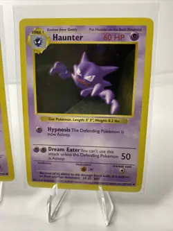Pokemon 1999 Shadowless Base Set - Haunter & Gastly cards - mint pair - Vintage - Image 3