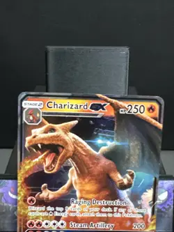Pokemon Card Charizard GX SM195 Detective Pikachu Black Star Promo Played - Image 2