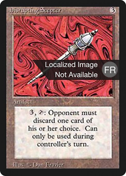 Magic MTG - Sceptre de dislocation - 3eme Ed. BN - POOR - FR - Image 1