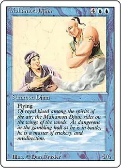 Magic MTG - Mahamoti Djinn - Revised - 3eme Edition - PLAYED - EN - Image 1