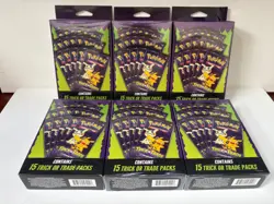 2025 POKEMON HALLOWEEN TRICK OR TRADE LOT OF 6 BOXES WITH 15 BOOSTER PACKS - Image 1