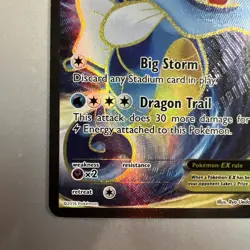 NM-Mint Kingdra-EX - 122/124 - Full Art Ultra Rare Pokemon Fates Collide - Image 2