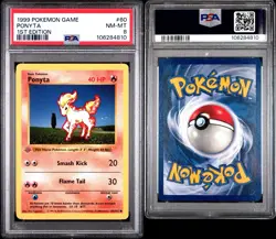 Ponyta #60 - Pokemon Base Set Shadowless 1st Edition - PSA 8 - Image 3