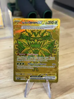 Pokemon- Teal Mask Ogerpon Ex - 177/131 - Prismatic Evolutions - Gold Hyper Rare - Image 1