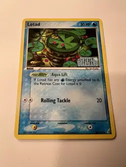 Pokemon TCG Lotad 55/100 Holo EX Crystal Guardians Stamped Excellent Condition - Image 1