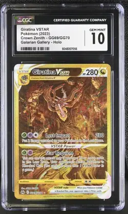 CGC 10 Giratina VSTAR Gold GG69/GG70 Galarian Gallery Crown Zenith Pokemon Card - Image 2