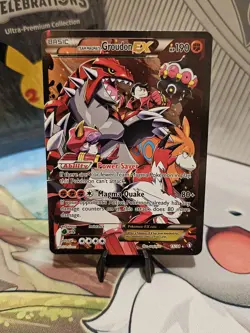 Pokemon TCG Team Magma's Groudon-EX Holofoil Card 15/34 Double Crisis EX/NM - Image 1