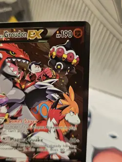 Pokemon TCG Team Magma's Groudon-EX Holofoil Card 15/34 Double Crisis EX/NM - Image 2