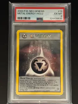 2000 POKEMON NEO GENESIS #19 METAL ENERGY-HOLO PSA 6 Graded Card - Image 2