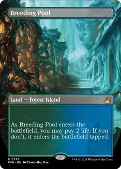 MTG Ravnica Remastered Borderless Card #293 Breeding Pool - Image 1
