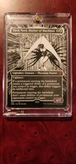 Magic the Gathering Elesh Norn Mother of Machines Phyrexia #415 Borderless - Image 1