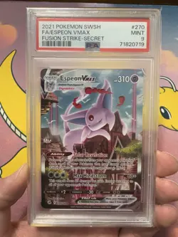 2021 Pokemon Fusion Strike Espeon VMAX Full Alternate Alt Art #270/264 PSA 9 - Image 1