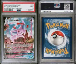 2021 Pokemon Fusion Strike Espeon VMAX Full Alternate Alt Art #270/264 PSA 9 - Image 5
