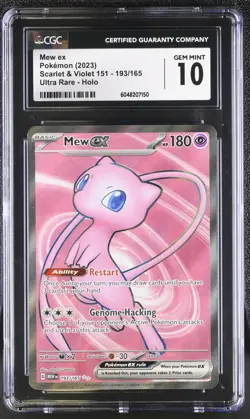 CGC 10 MEW EX 193/165 POKEMON SCARLET & VIOLET 151 - Image 1