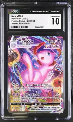 MEW VMAX 269/264 FUSION STRIKE SECRET ALT ART POKEMON CGC 10 Gem Mint - Image 2