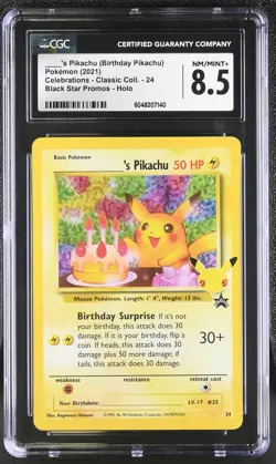 CGC 8.5 ____'S PIKACHU 24 POKEMON CELEBRATIONS - CLASSIC COLL. - Image 1