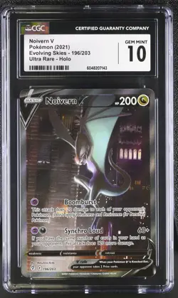 CGC 10 NOIVERN V 196/203 POKEMON EVOLVING SKIES - Image 1
