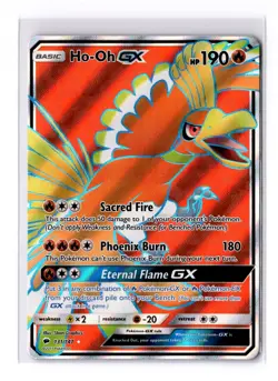 Ho-Oh GX (Full Art) - 131/147 S&M Burning Shadows Ultra Rare - LP - POKEMON TCG - Image 1