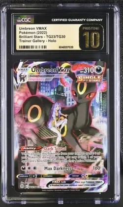 CGC 10 PRISTINE Umbreon VMAX TG23/TG30 Trainer Gallery Brilliant Stars Pokemon - Image 1