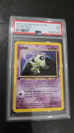 Pokemon Celebi Holo 1st Edition Neo Revelation PSA 7 - Image 2