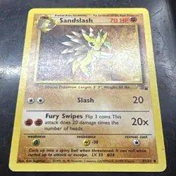 Pokemon TCG Sandslash Fossil 41/62 Regular 1999-2000 Wizards - Image 2