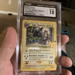 Pokemon Light Toxtricity Black Star Promo #SWSH137 Celebrations 2021 - CGC 10 - Image 1