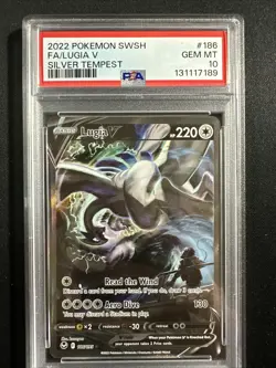 Lugia v Alt 186/195 PSA 10 Gem Mint 2022 Pokemon Silver Tempest English - Image 1