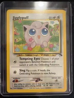 Pokemon TCG Jigglypuff Card Southern Islands, #8/18, Non-Holo, WOTC VLP - Image 1