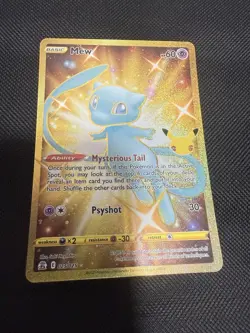 Pokemon TCG Celebrations Mew Gold Full Art Holo Card 25/25 Secret Rare - Image 1