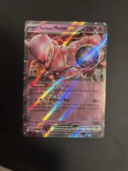 Team Rocket’s Mewtwo EX SVP 216 Black Star Promo Pokemon Card Destined Rivals - Image 1