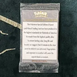 Pokemon 1999 23K Gold Plated Trading Card Burger King Promo #61 Poliwhirl - Image 4
