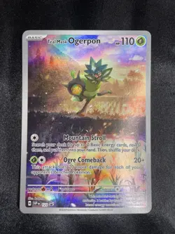 Teal Mask Ogerpon SVP123 Black Star Promo Full Art Pokemon TCG Card NM - Image 1