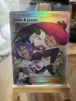 Jessie & James Hidden Fates Full Art Holo Ultra Rare 68/68 NM/N Pokemon Card - Image 2